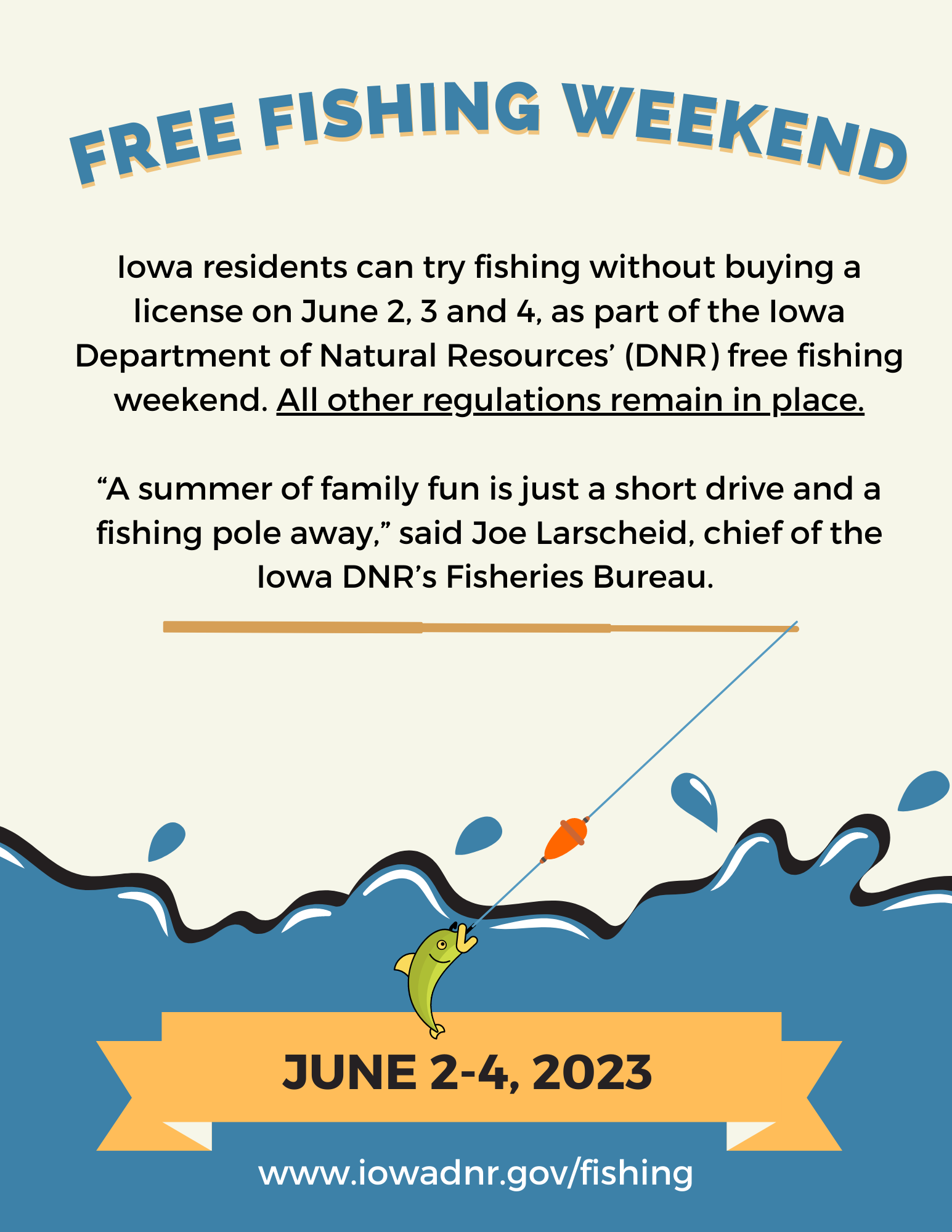 Share the fun of fishing during free fishing weekend June 2-4